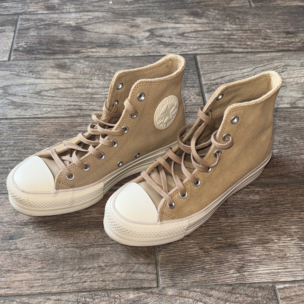 Converse Tan High-Top Sneakers